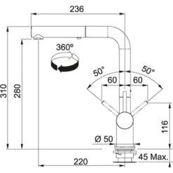Franke Mitigeur Cuisine Active Plus Solution Fenêtre Chromé 603175-DESTOCK