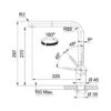 Franke Mitigeur Cuisine Atlas Neo à Bec Inox Noir 552639