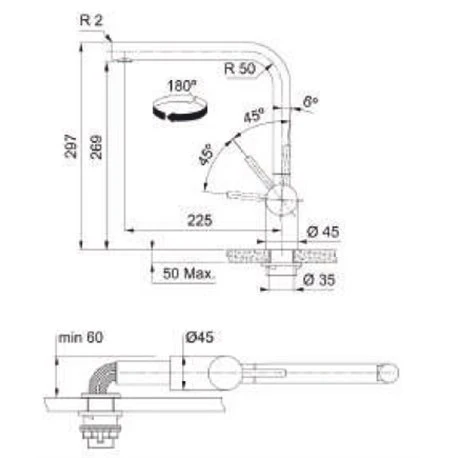 Franke Mitigeur Cuisine Atlas Néo Solution Fenêtre à Bec Escamotable Inox 444880 – Image 2