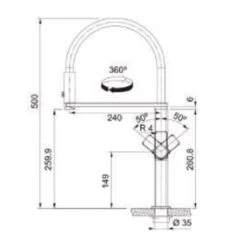 Franke Mitigeur Cuisine Centinox Plus Semi-Pro Inox 543484
