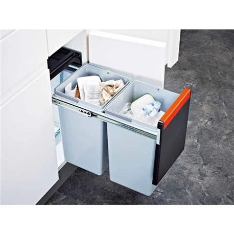 Franke Poubelle Sous évier Cube 30, 2 Bacs 15 + 15 Litres 015672 – Image 4