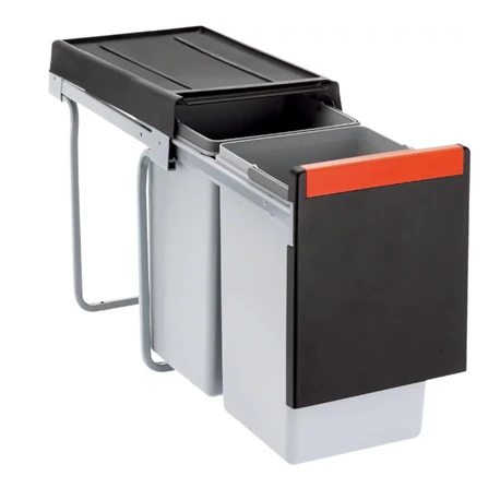 Franke Poubelle Sous évier Cube 30, 2 Bacs 15 + 15 Litres 015672
