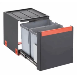 Franke Poubelle Sous évier Cube 40, 2 Bacs 14 + 14 Litres 015627