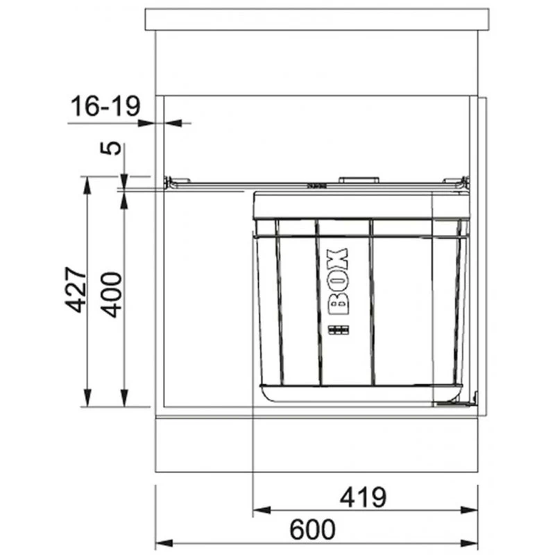 Franke POUBELLE SORTER SOLO 600 1 BAC 40L Systemes De Tri Des Déchets 121.0307.572 – Image 2