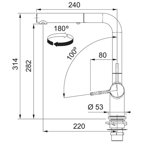 Franke Mitigeur Cuisine Active L Solution Fenêtre Chromé 056488 – Image 3