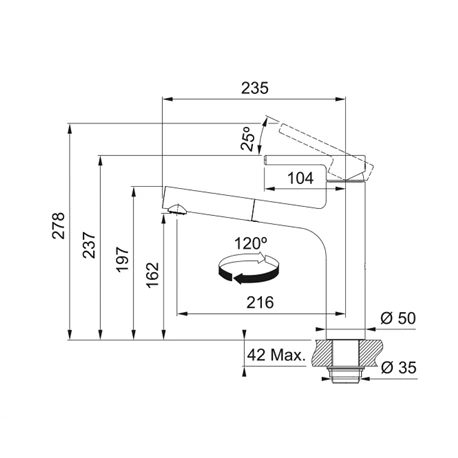 Franke Mitigeur Cuisine Centro à Douchette Chrome 767019 – Image 2