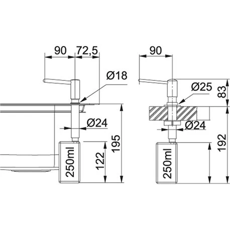 Franke Distributeur De Savon Novita 038260 Chrome – Image 3